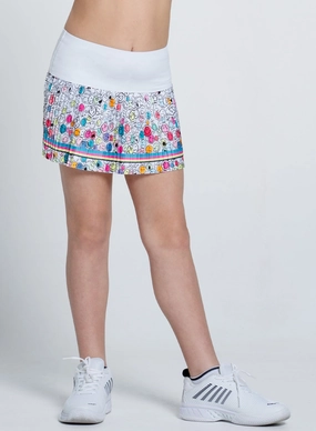 Two Tone Weave StretchableKnit Got The Feeling Pleated Skirt - Girls