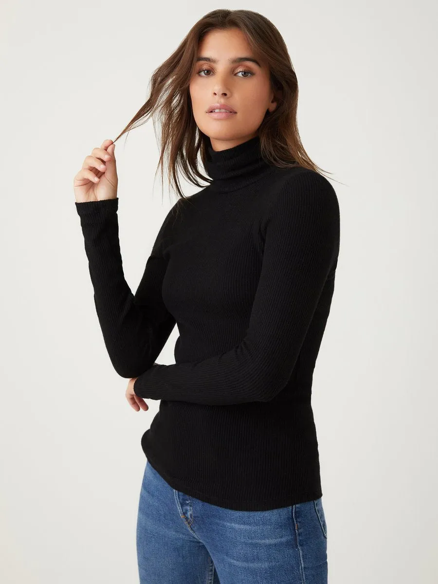 Ventilation Panel Long Sleeve Turtleneck