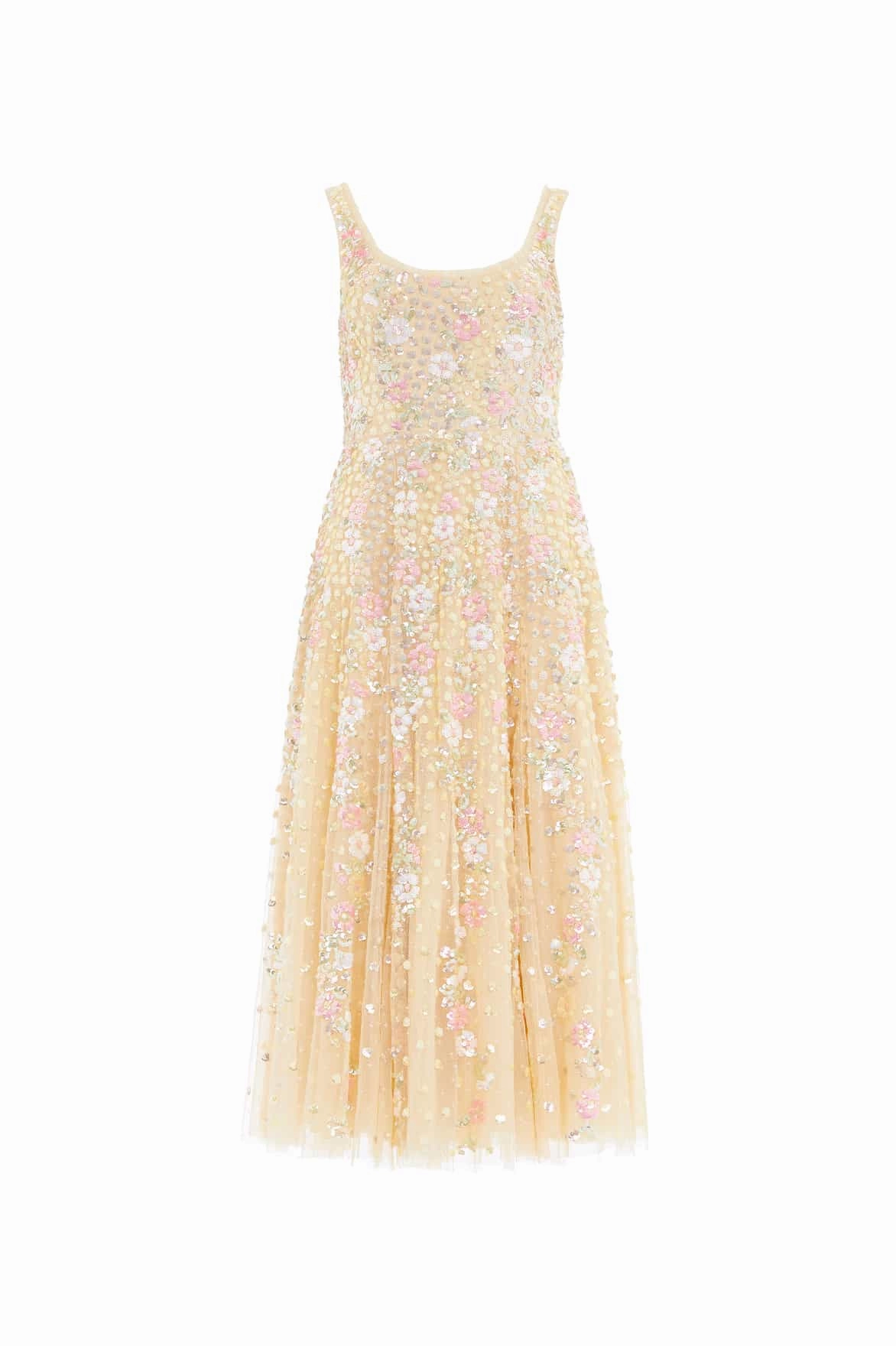 Confetti Scoop Neck Ballerina Dress Relax Tones