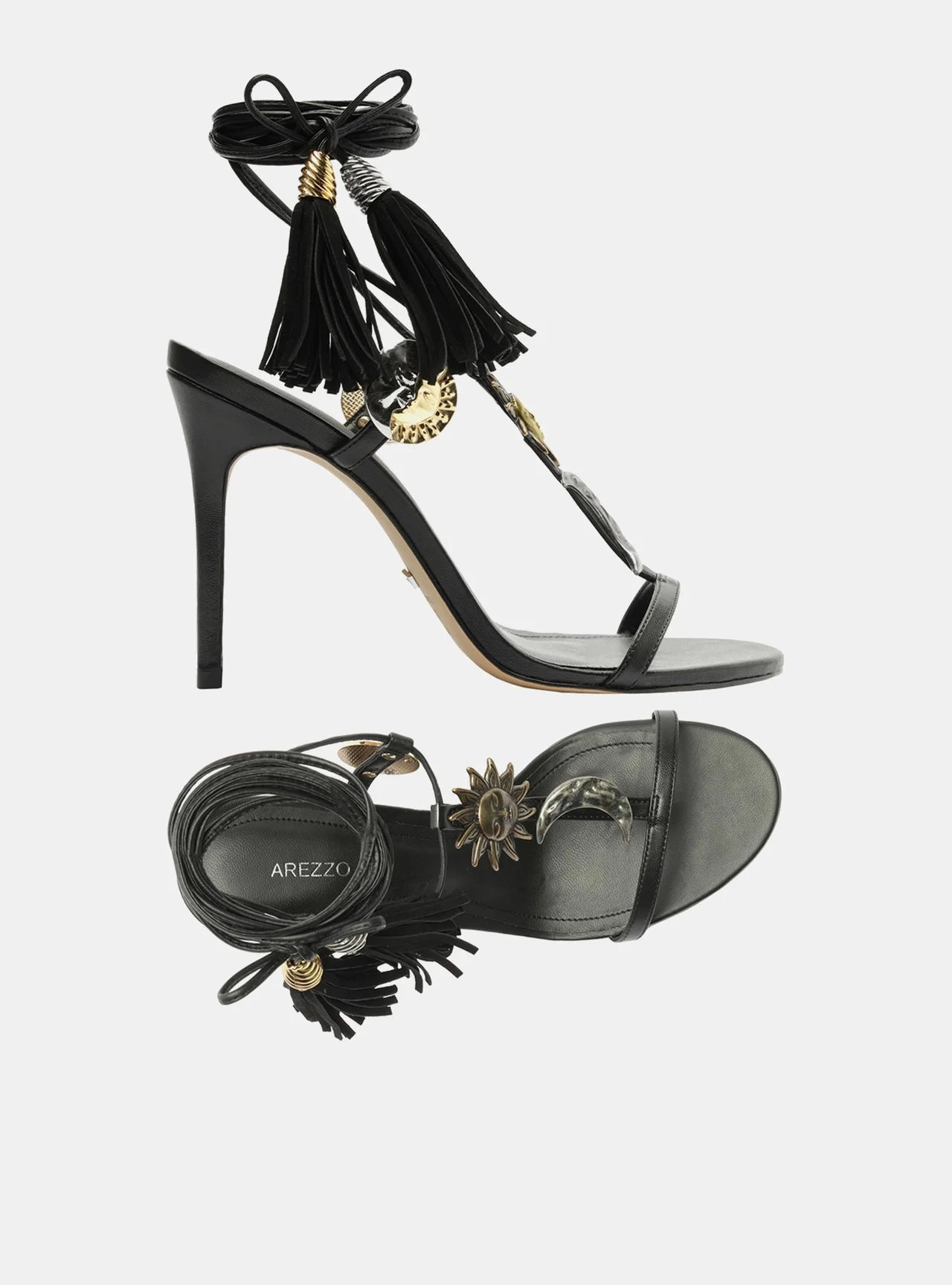 Travel-ready Footwear Myra Leather Stiletto Sandal