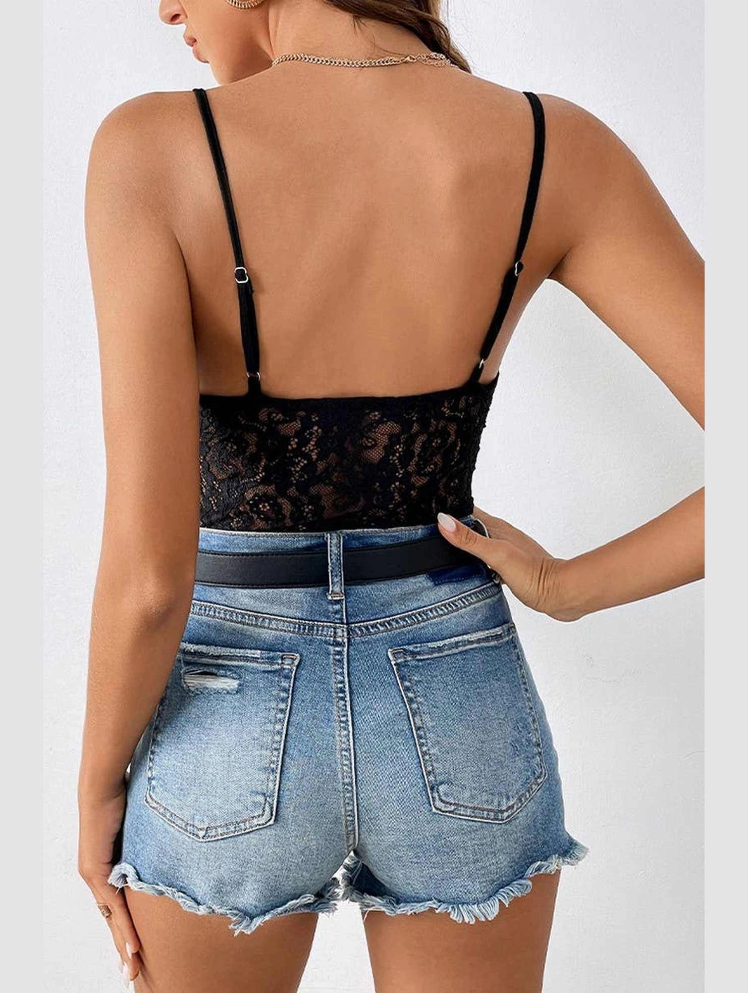 BLACK GAUZE PERSPECTIVE JUMPSUITS_CWSJS0409 Tagless Labeling Breathable Mesh Insert