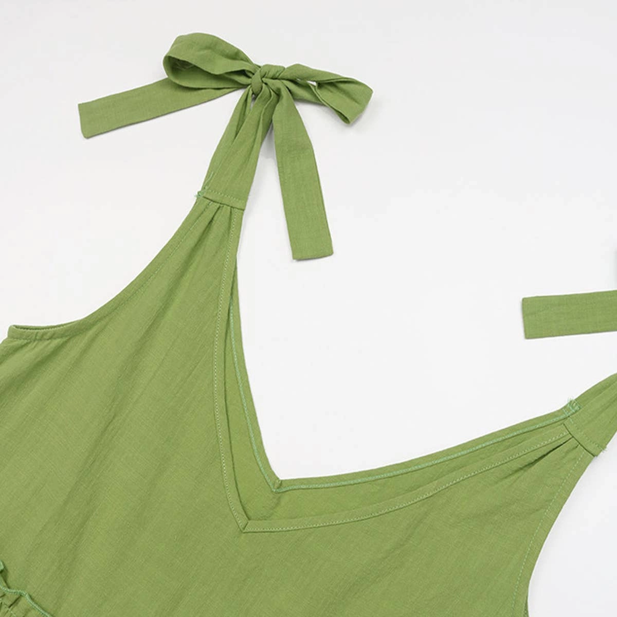 Graduation-Event Trendy Appeal COTTON AND LINEN SLEEVELESS DRESS_CWDMD1544