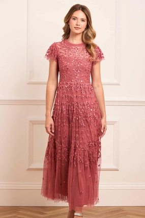 Clover Short Sleeve Ankle Gown Minimalist Fit