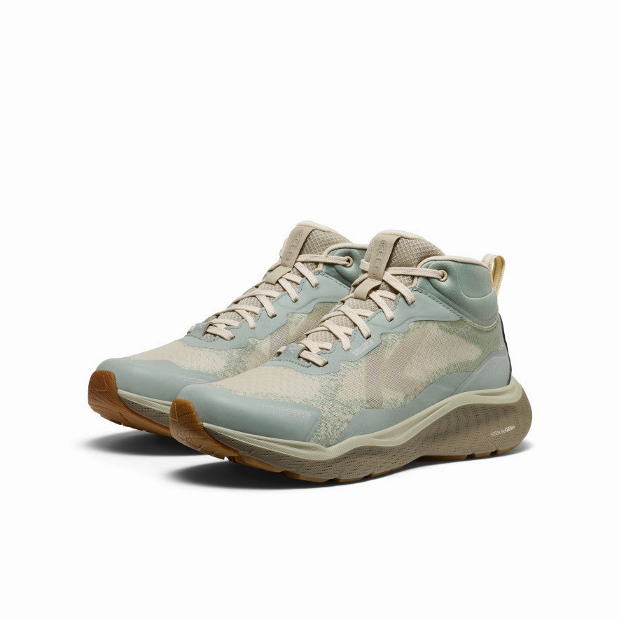 Women's Leiki Waterproof Hiking Boot  |  Iceberg Green/Birch Comfort Lining Snowy Path