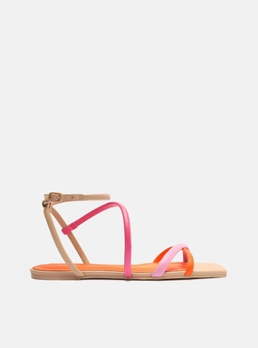 wedge sandals Open Finish Cris Leather Flat