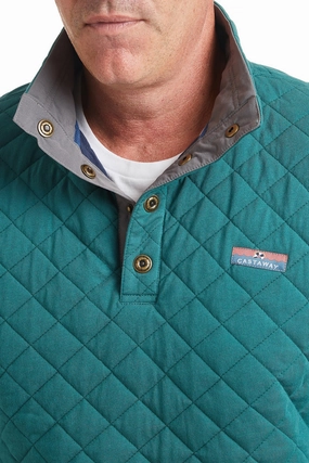 Cross Rip Quilted Sweatshirt Hunter NonFadeFinish SoftTouchBrushedInterior