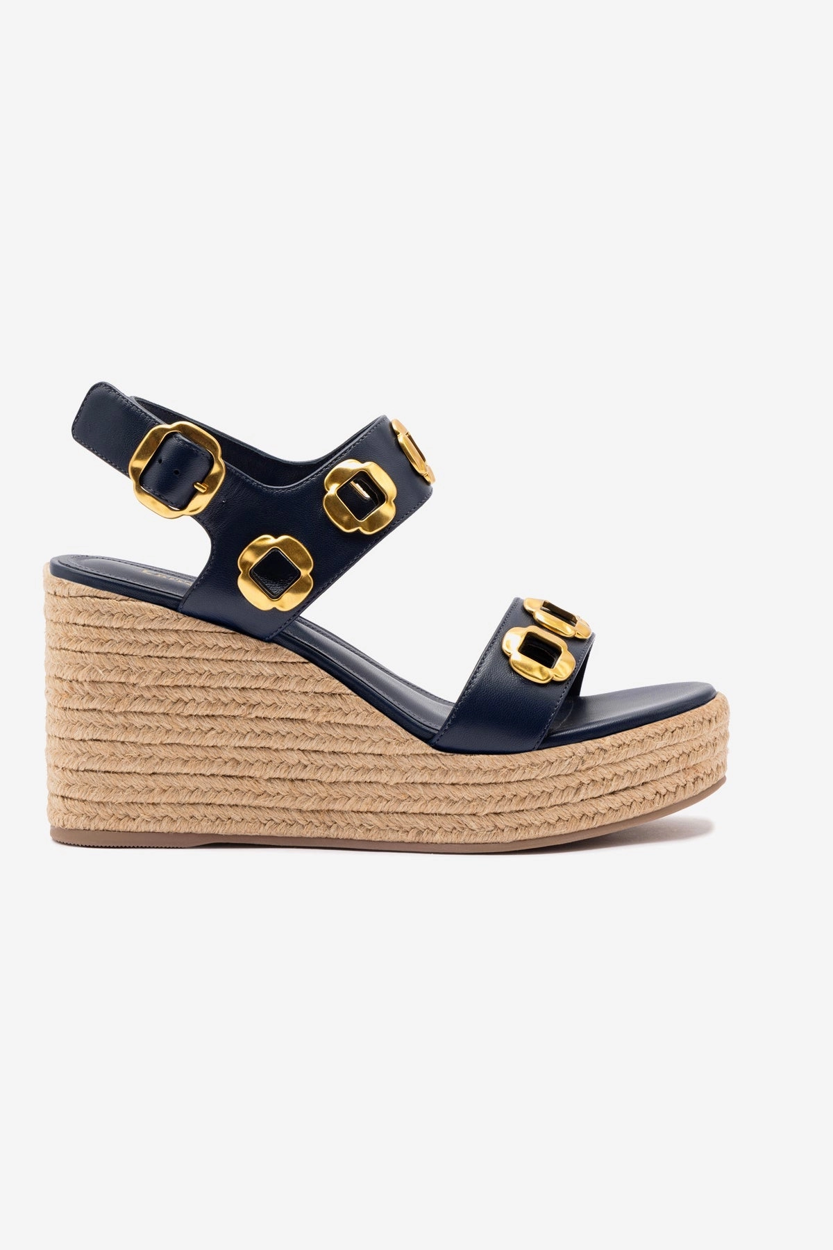 Milan Espadrille In Navy Leather Ergonomic Cold Weather Grab Now