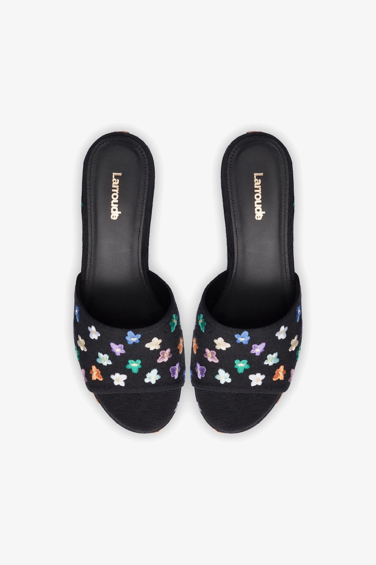 Quick Life Italian Glam Miso Platform Sandal In Black Linen