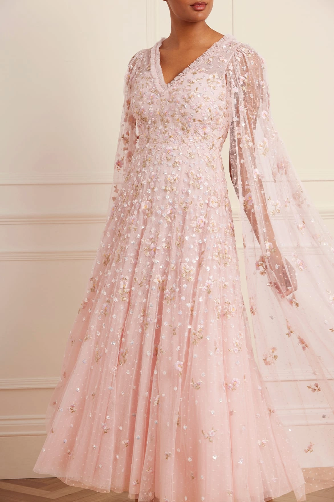 Dahlia Ditsy Ankle Gown Office Layer Sister Charm