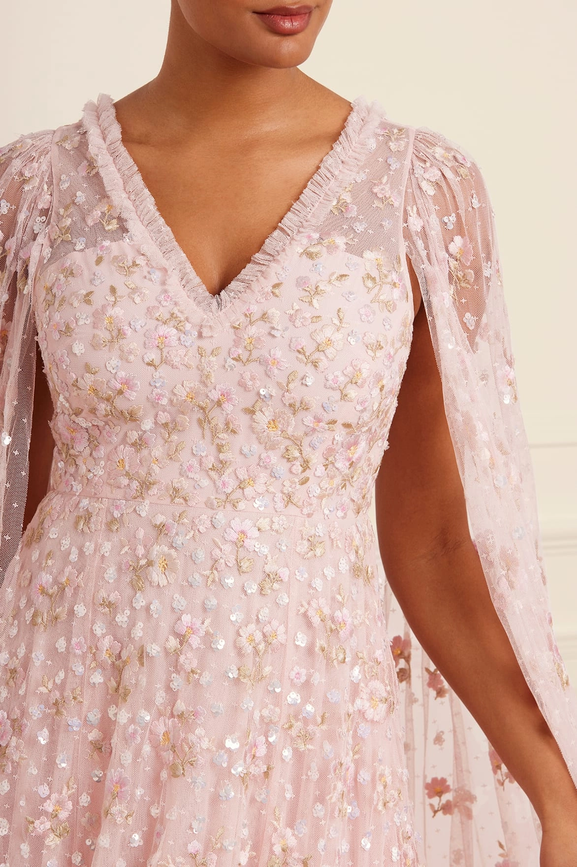 Dahlia Ditsy Ankle Gown travel mode Gentle Stitch