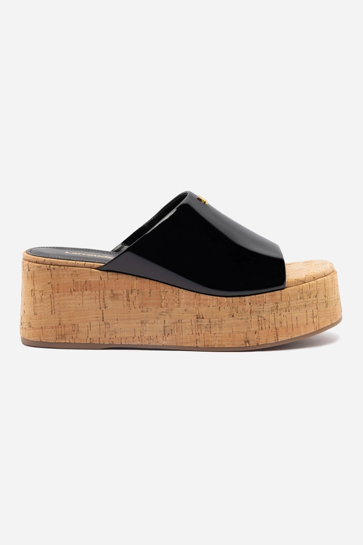 Comfort Platform Team Match Charli Mule In Black Patent Leather