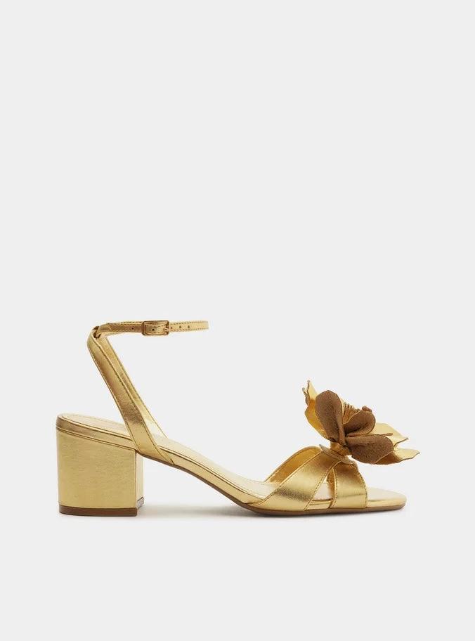 Practical Outdoor Shoes Trendy Footwear For Travel Daisy Leather Block Sandal