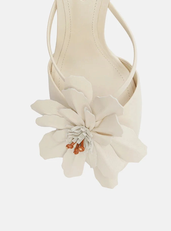 Daisy Leather Stiletto Sandal Strap Design