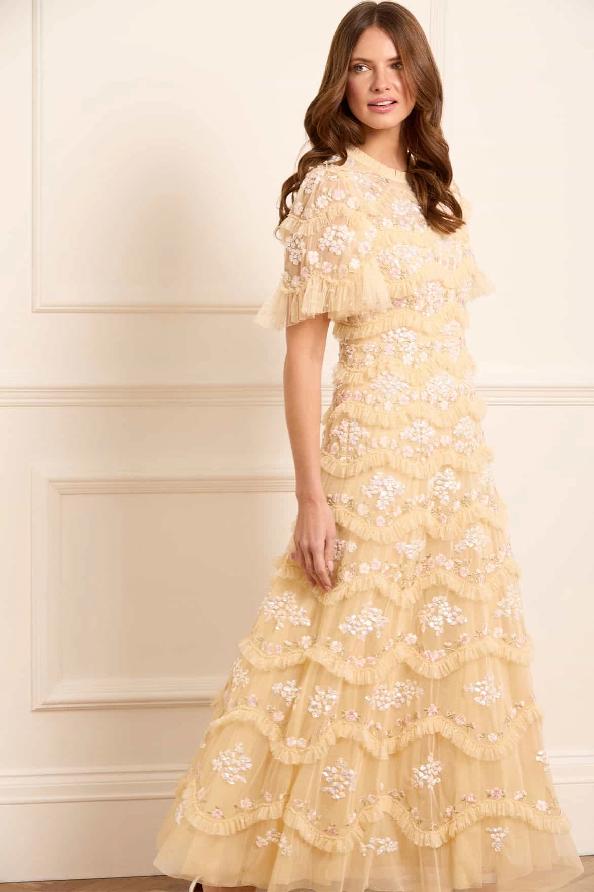 Daisy Wave Ankle Gown Tailored Fit Mom Chic