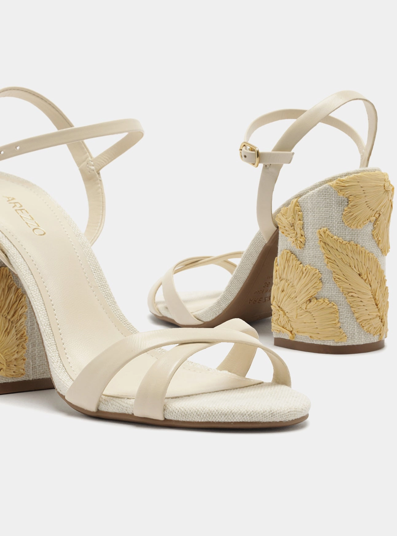 Open Toe Shoes Dana Leather Block Sandal