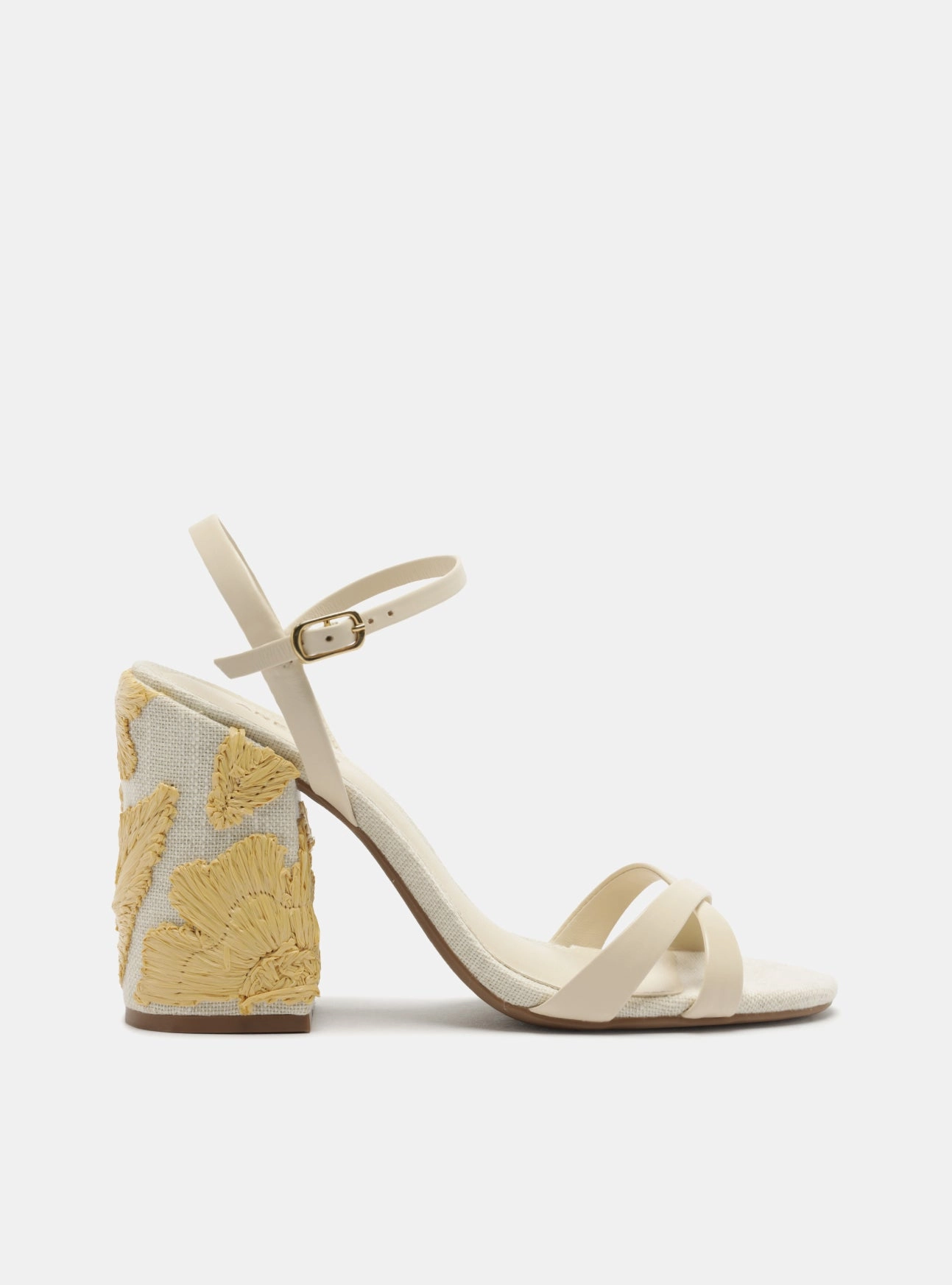 Dana Leather Block Sandal Compression Molded Dressy Style