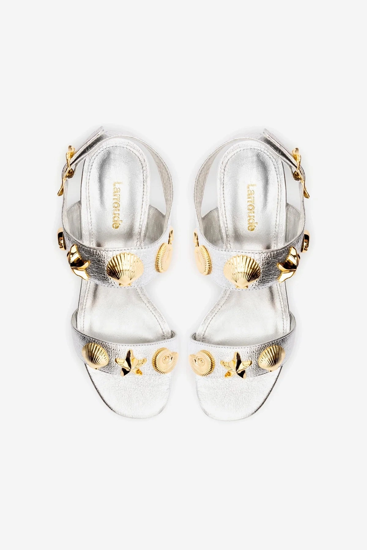 forest walk Madison Block In Silver Metallic Leather