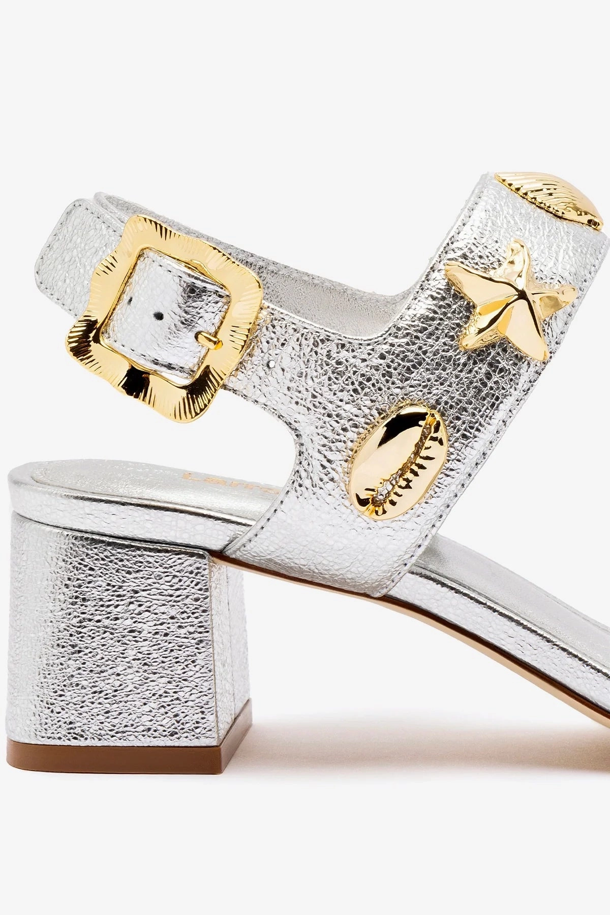 Flexible Fit Busy Professionals Madison Block In Silver Metallic Leather