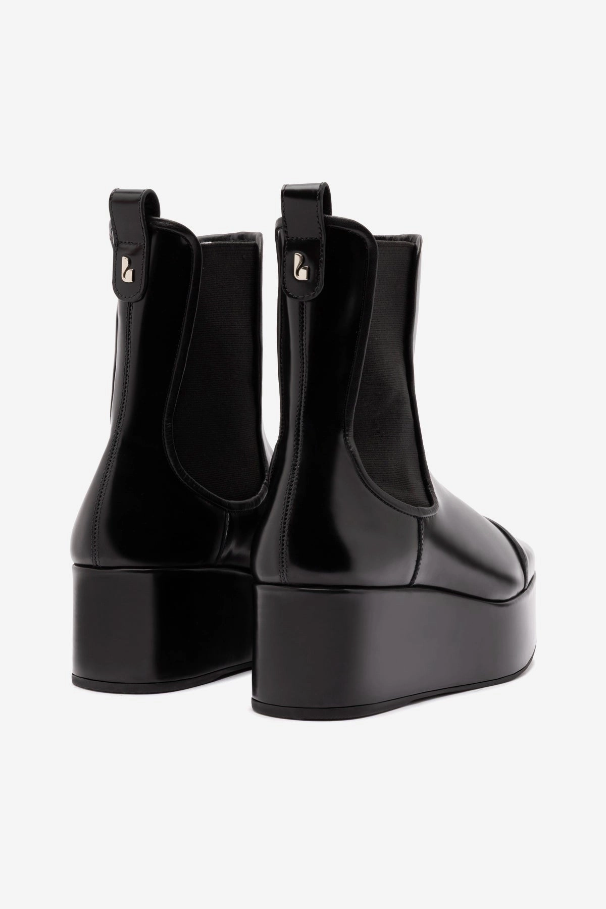 Dani Chelsea Flatform Boot In Black Box Leather Fast Track