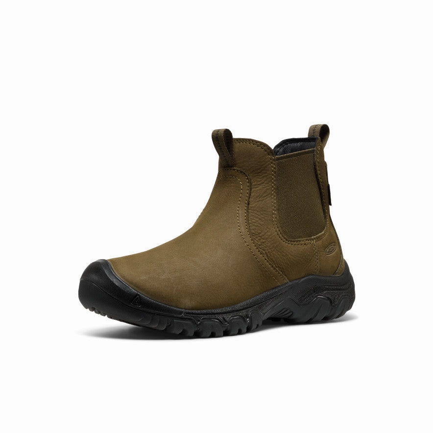 Women's Greta II Waterproof Chelsea  |  Dark Olive/Black abrasion resistant coating