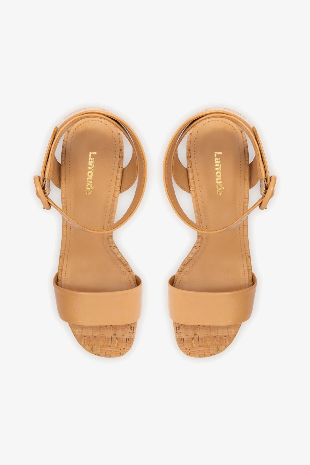 Dolly Sandal In Tan Leather and Natural Cork Star Mood