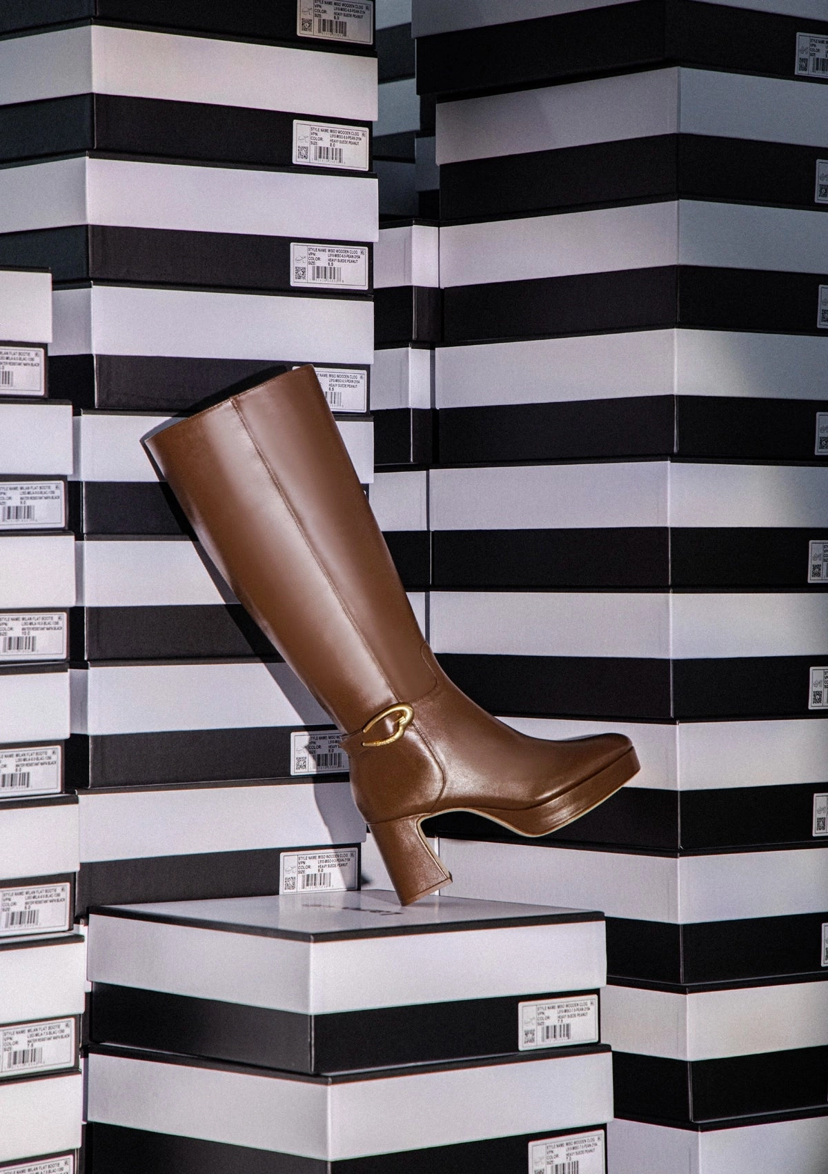 Dolly Verona Hi Boot In Burnt Umber Leather Game Edge