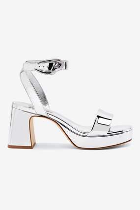 Dolly Verona Low Sandal In Silver Specchio Comfort Midsole