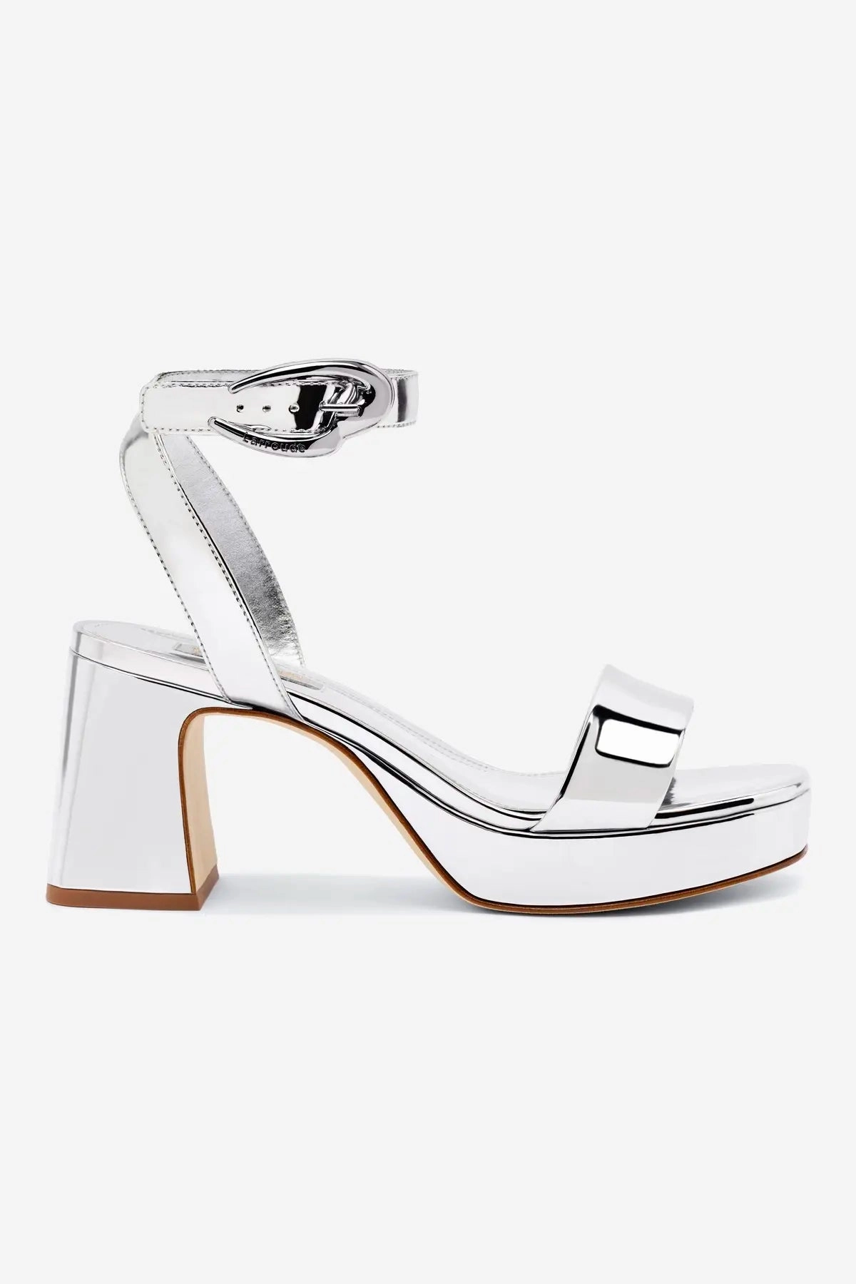 Dolly Verona Low Sandal In Silver Specchio Recycled Rubber Composite