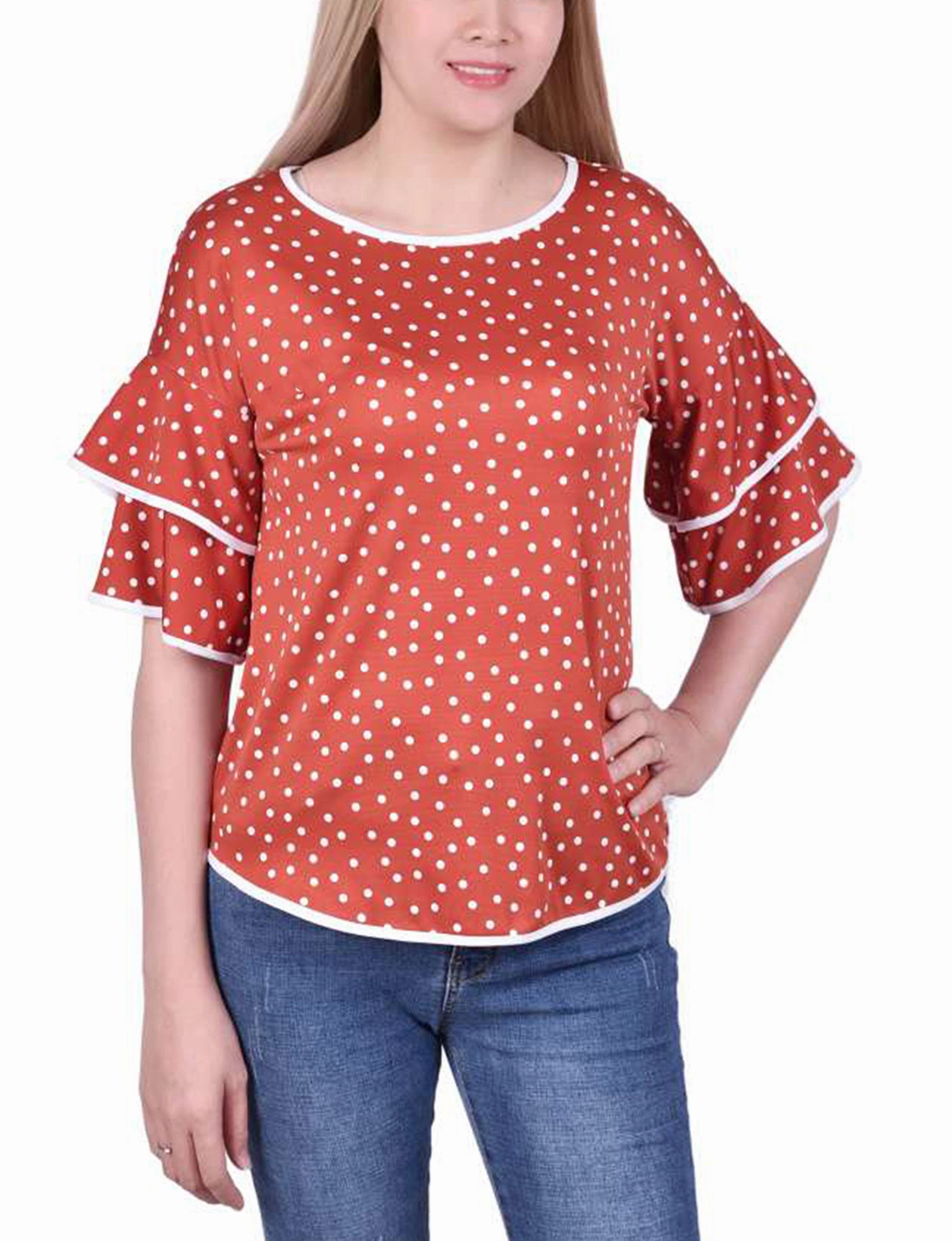 VNeck Style Double Layer Elbow Sleeve Top