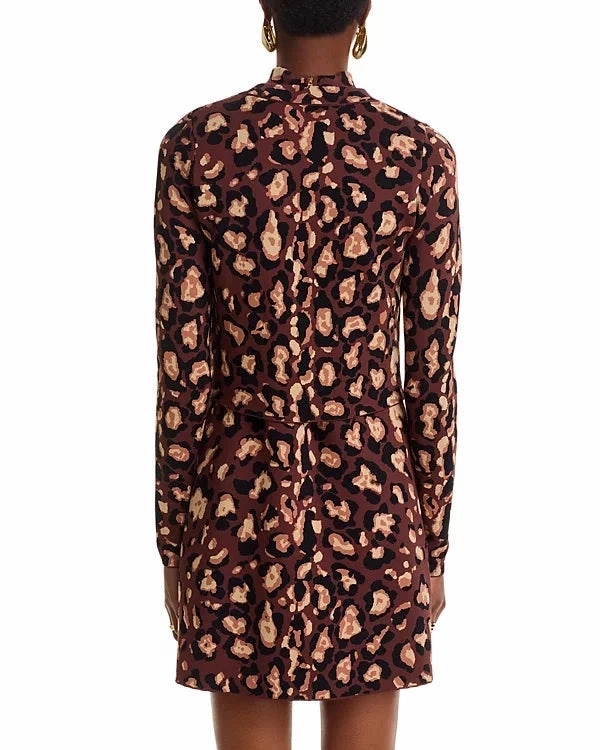 LowMaintenance WrinkleFree Structure Renada Cardigan Painted Animal Brown