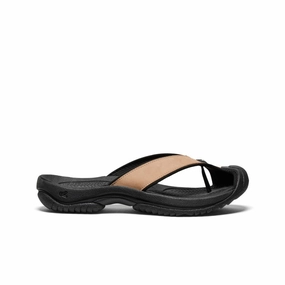 Open Design Men's Waimea Leather Flip-Flop  |  Cornstalk/Black