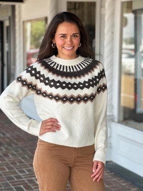 Ivory Pattern Sweater Stain Repellent Coating