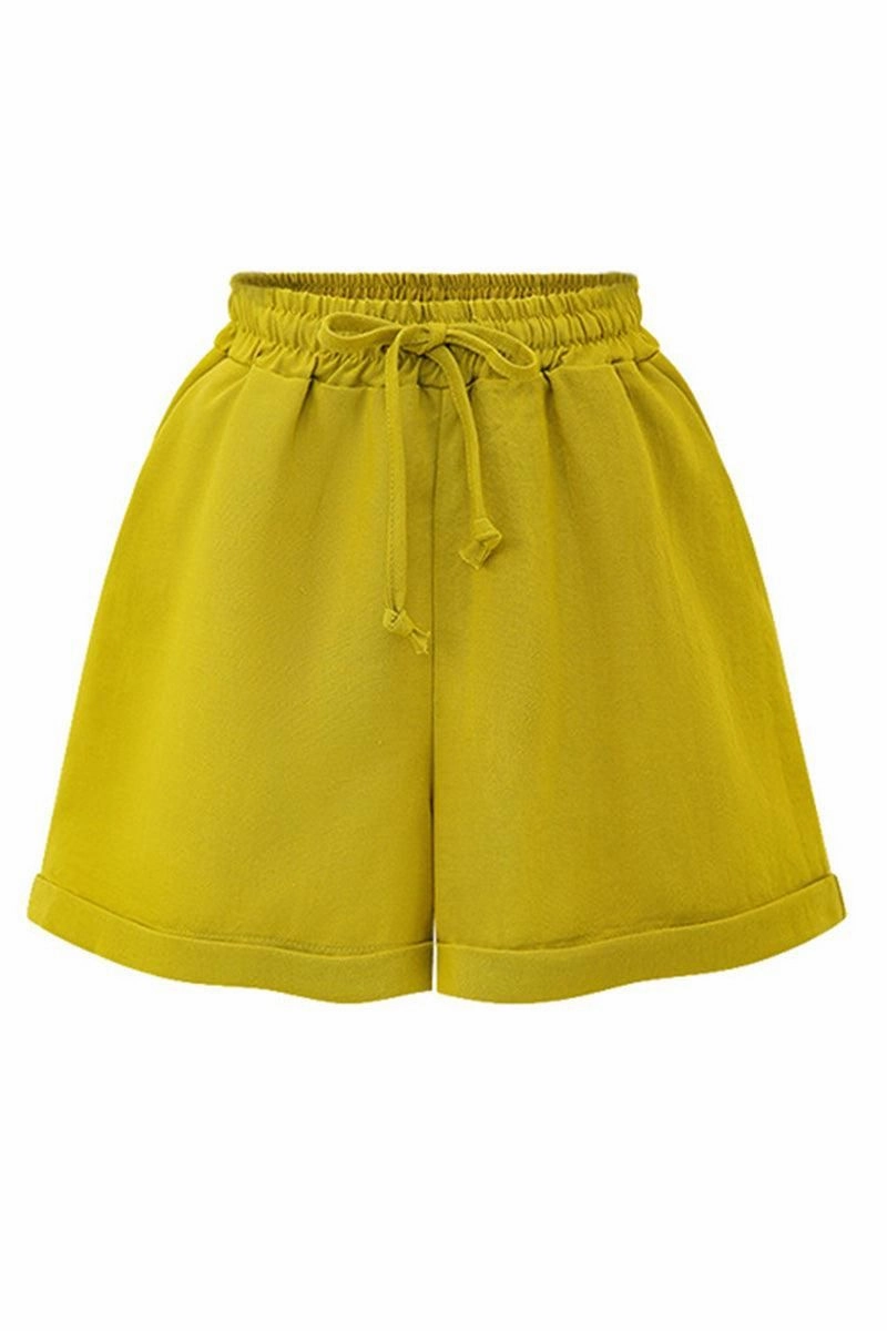 Utility pocket DRAWSTRING WAIST ROLLED SHORTS