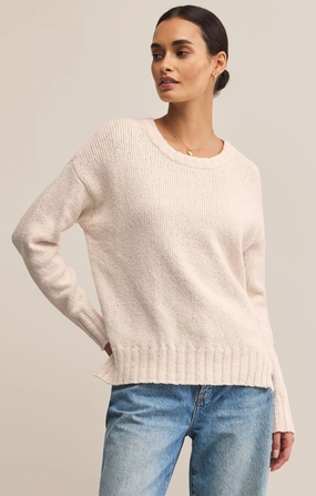 Z Supply Beck Textured Sweater in Crystal Comfy Layer