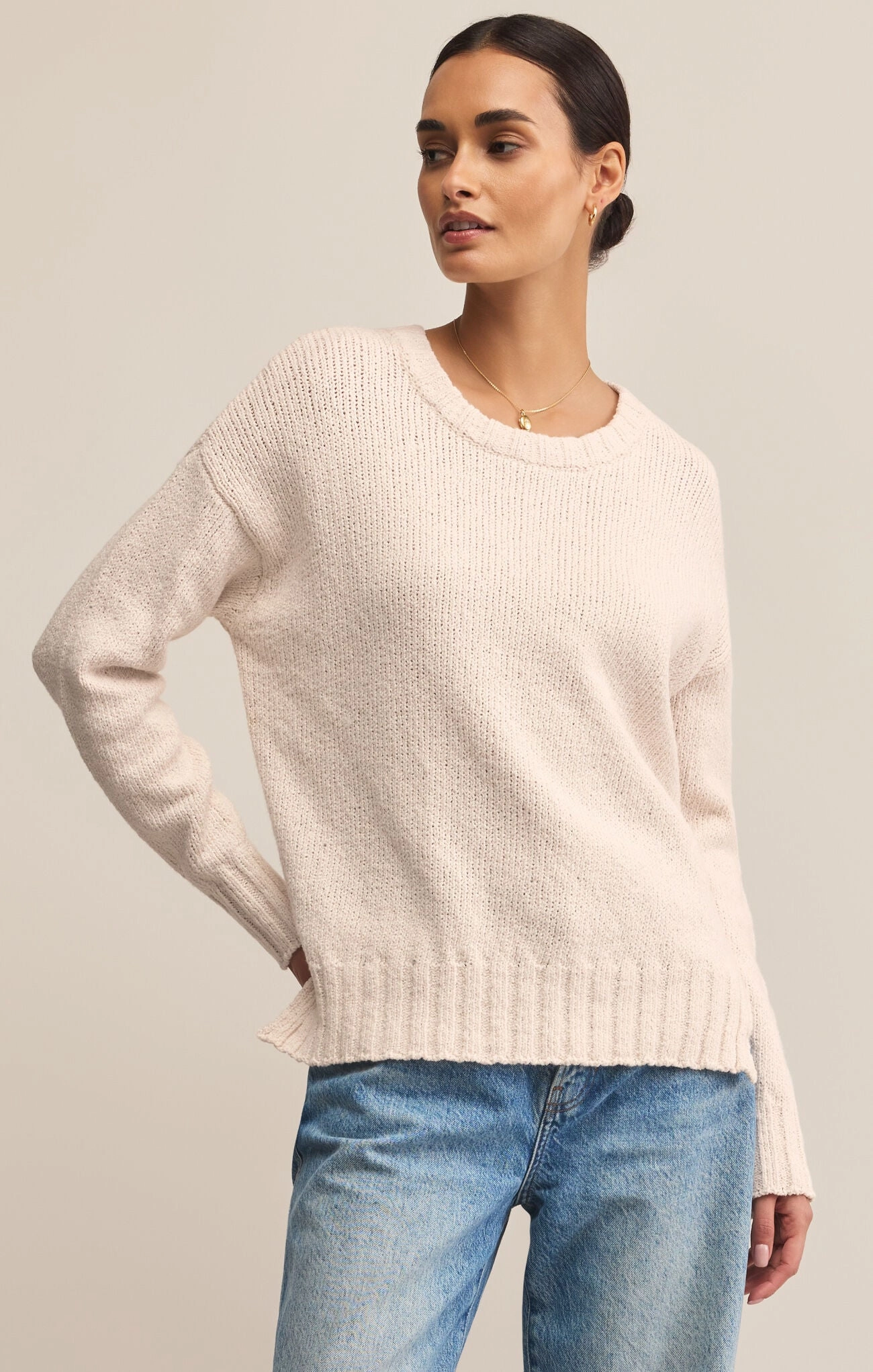 OdorResistant Technology Z Supply Beck Textured Sweater in Crystal