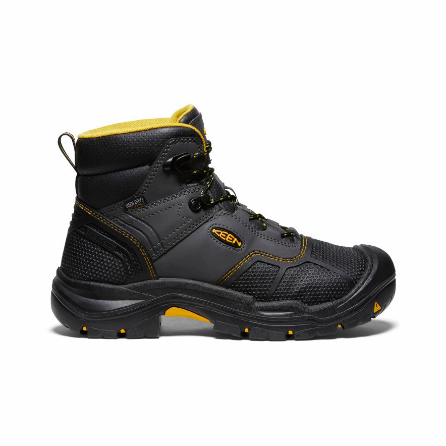 Subtle Lines Men's Logandale Waterproof Boot (Steel Toe)  |  Raven/Black