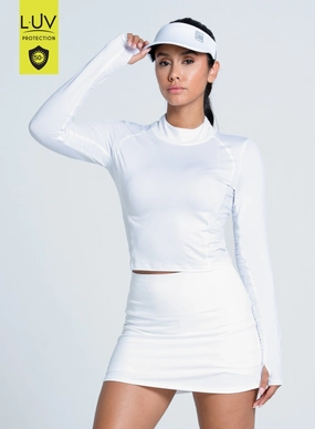 Mock Neck Hip Fit Long Sleeve TemperatureRegulatingLining Tencel Lyocell Fiber