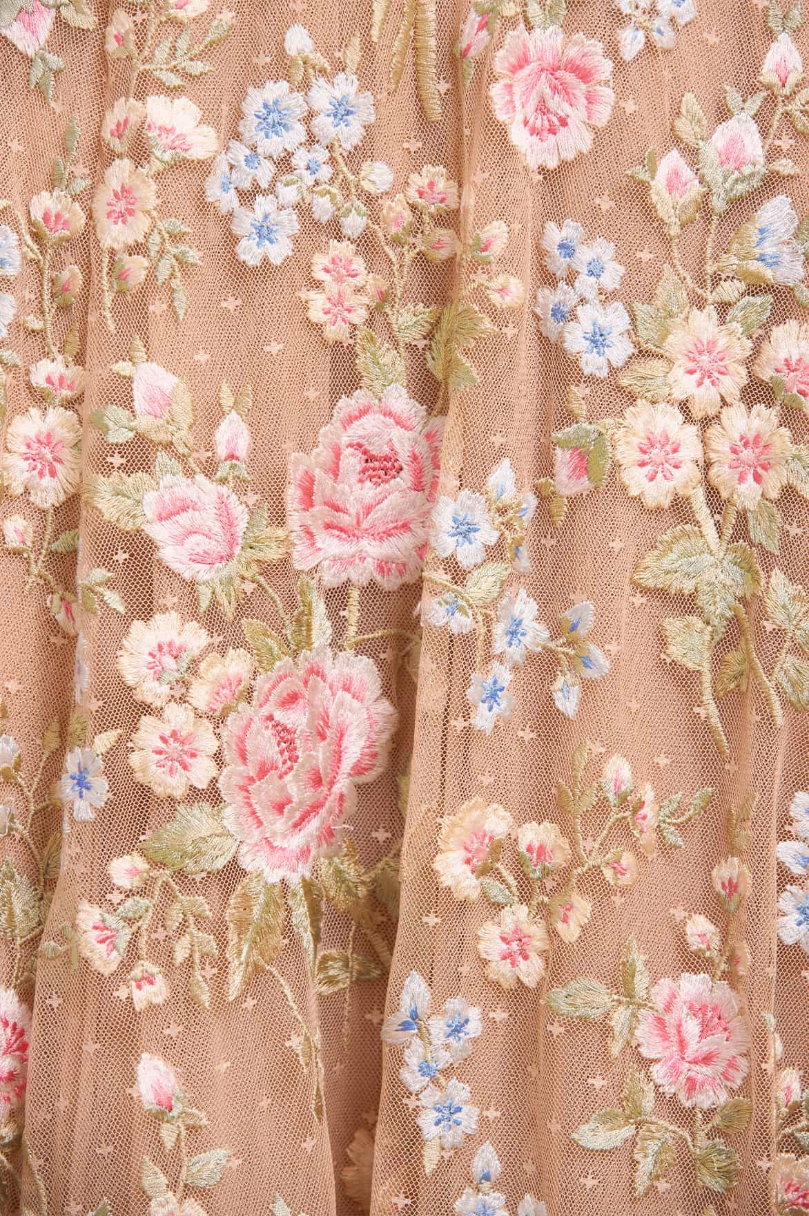 Polished Fit Antoinettes Floral Round Neck Ankle Gown