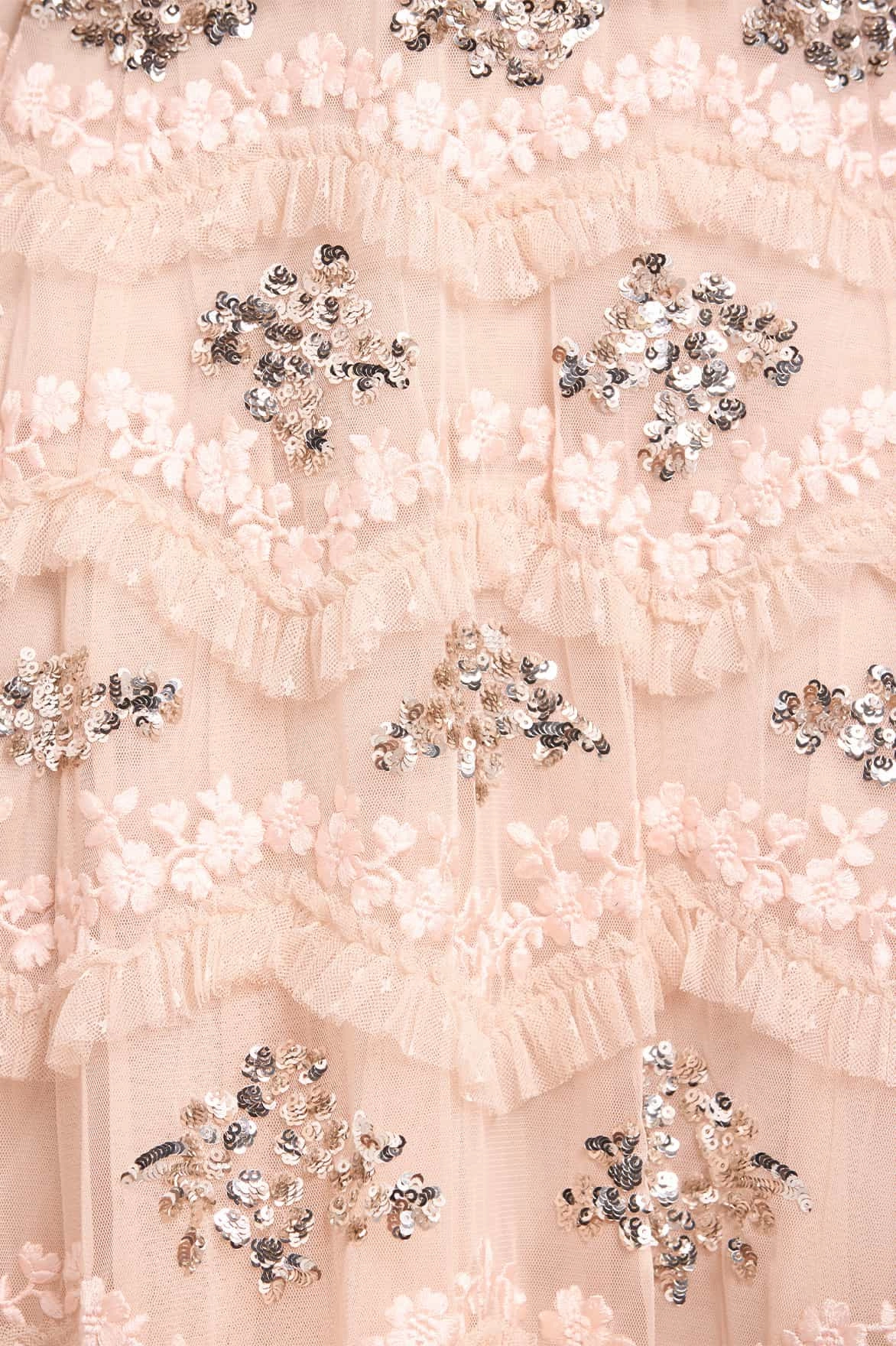 Classic and Chic Evening Event Daisy Wave Ankle Gown