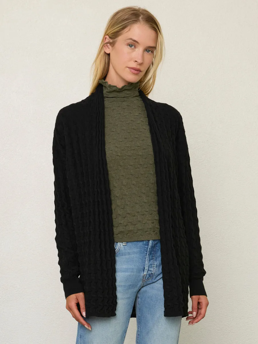 Basic Long Sleeve DurableDoubleLayeredHem 3D OPEN COAT