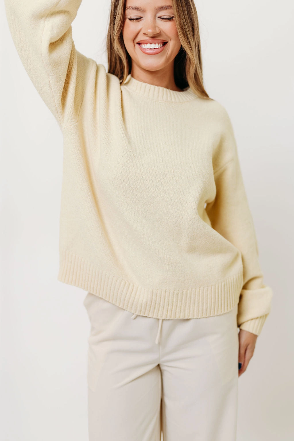 Desiree Sweater in Mellow Yellow MinimalistDesign DurableStitching