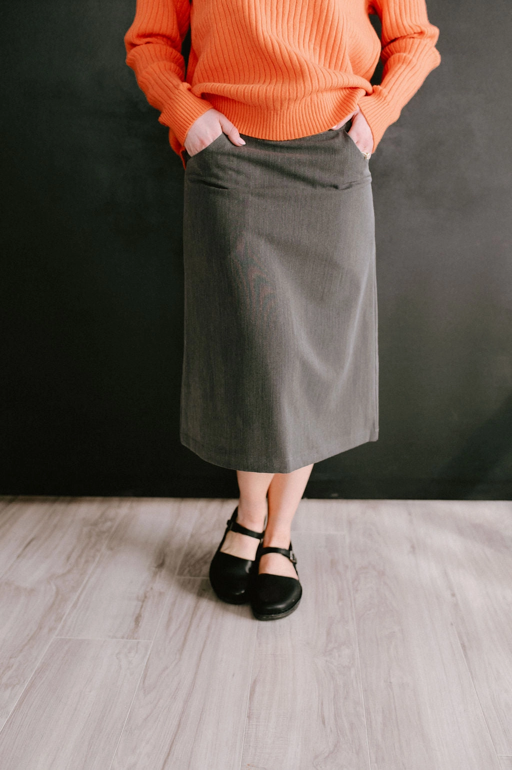 Urban Style Plant Based Material Jasmine Skirt Charcoal