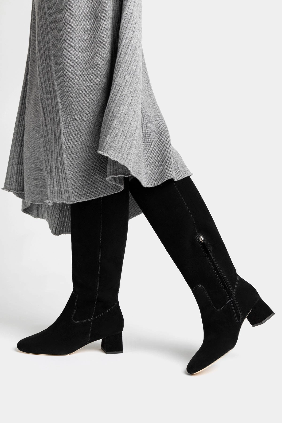 Balance Fit Edie Boot In Black Suede