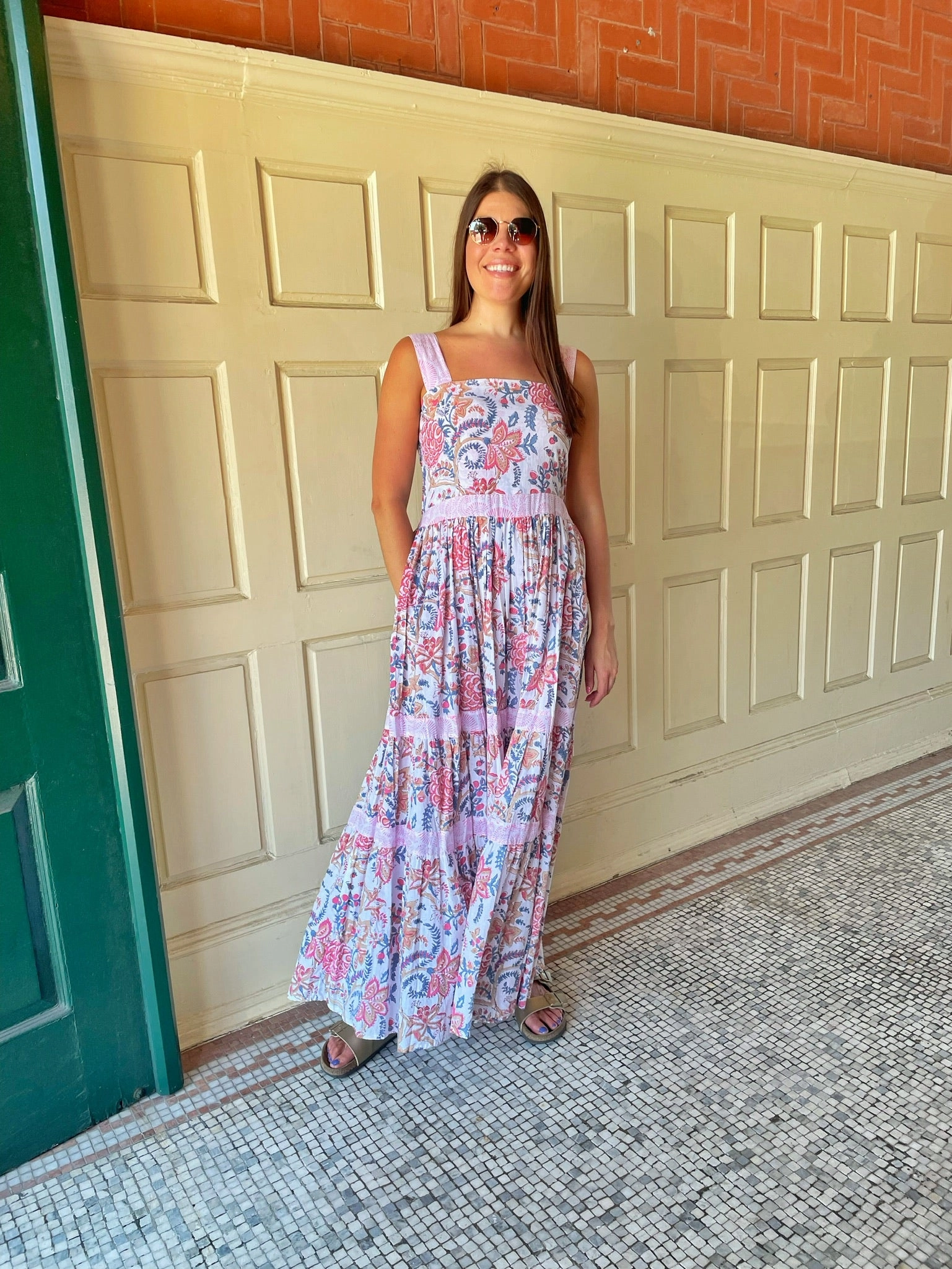 luxe feel Sophisticated Style Notting Hill Maxi Dress Hibiscus Vine