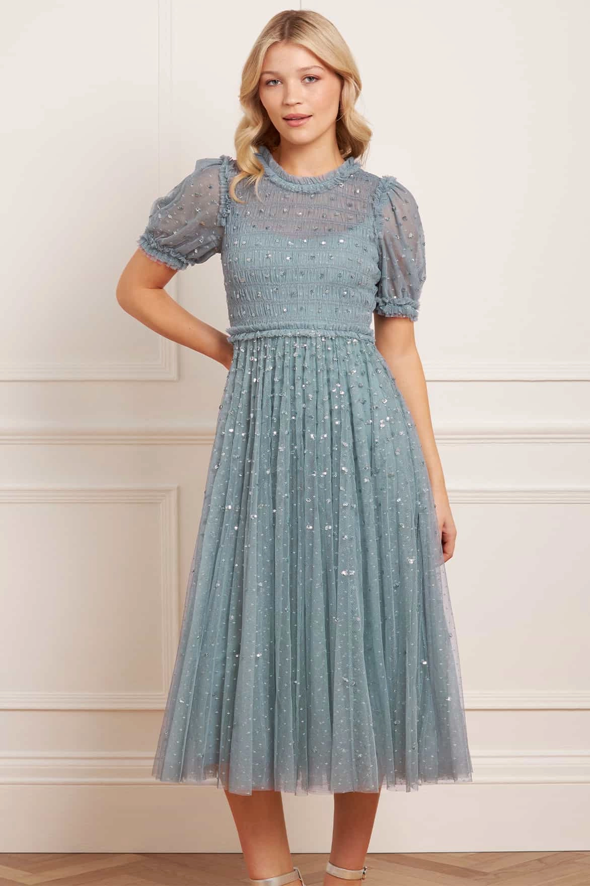 Sequin Giselle Smocked Ballerina Dress Day Love