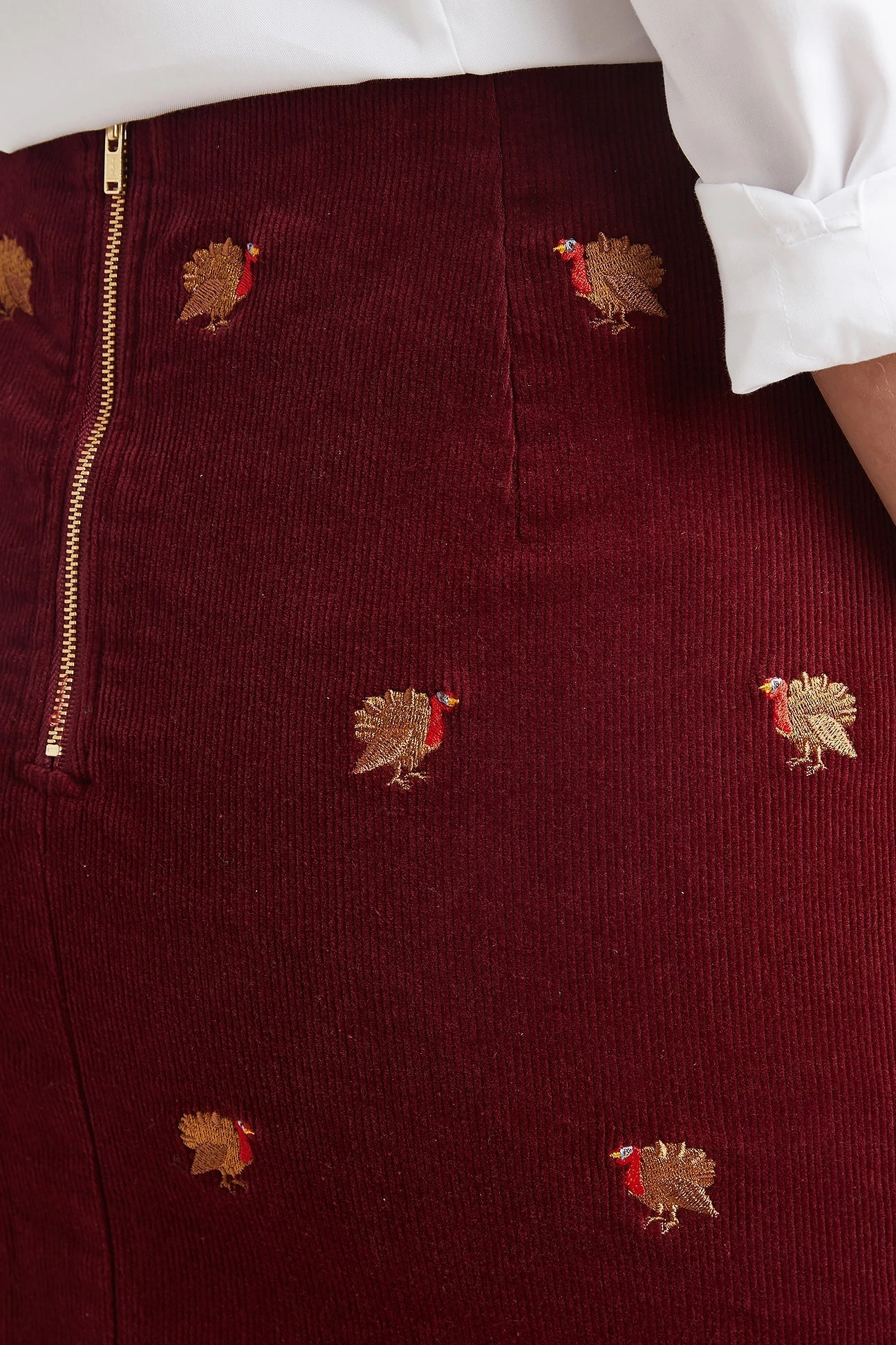 Ali Skirt Corduroy Merlot with Turkey Simple Fit