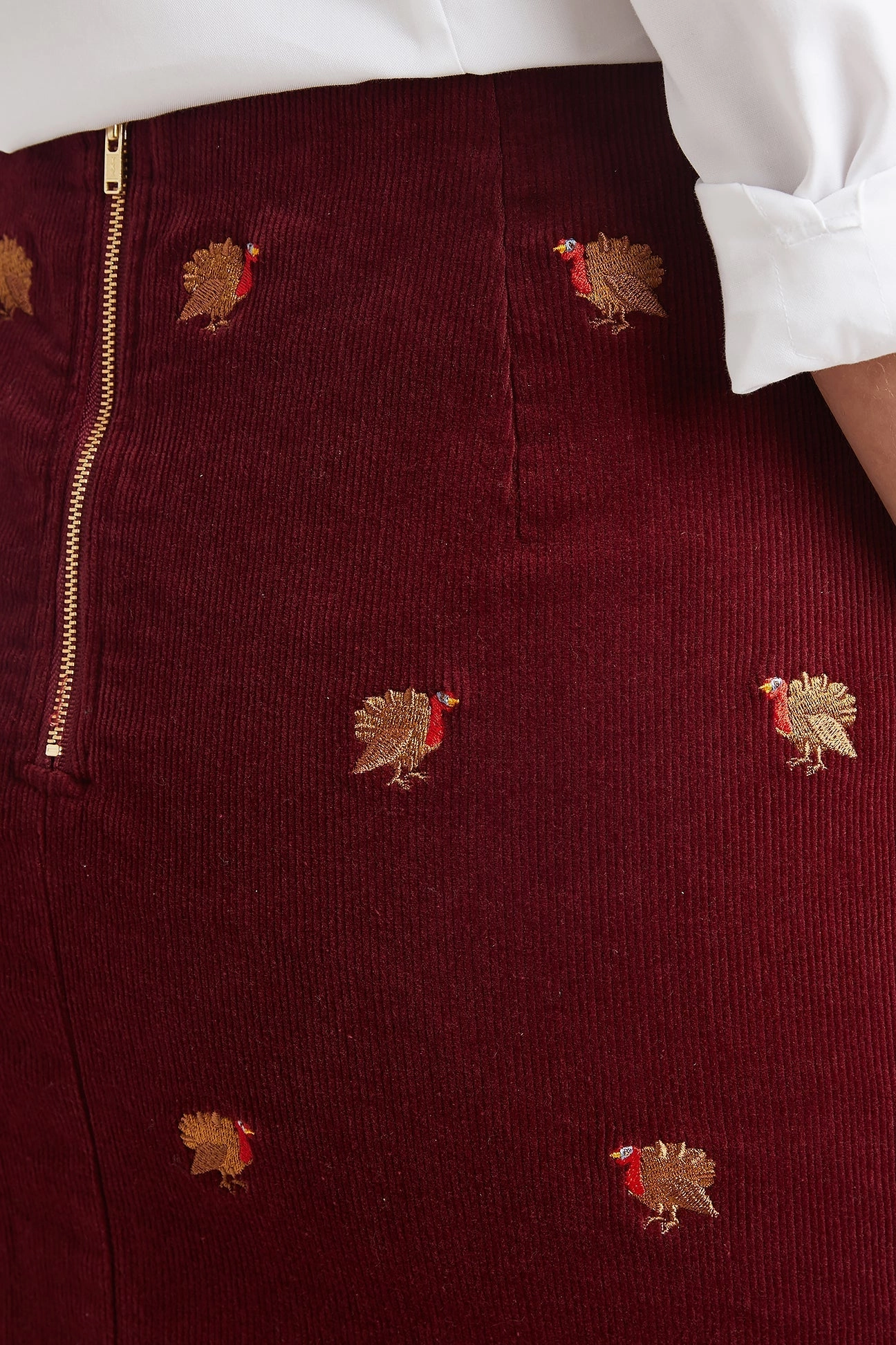 Ali Skirt Corduroy Merlot with Turkey Stylish Comfort Core Fit Design