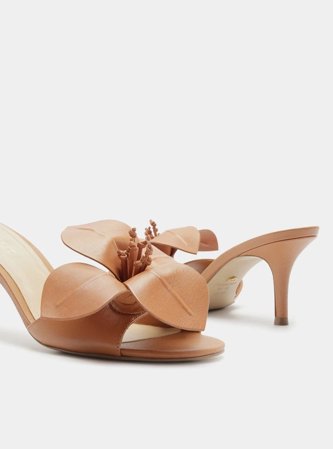 Pressure Relief Enhanced Traction Nodes Fiori  Leather Stiletto Sandal