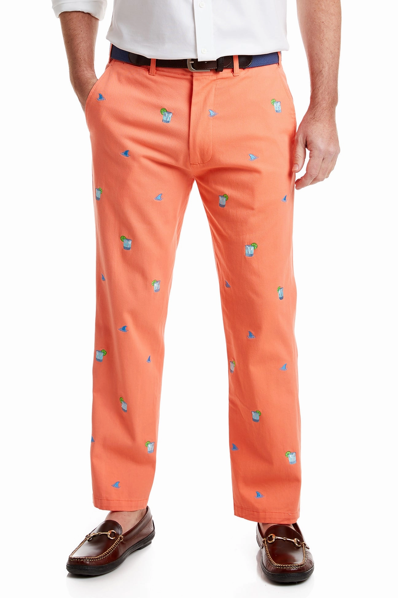 Harbor Pant Stretch Twill Coral with Fin & Tonic Durable Activewear Core Stretch