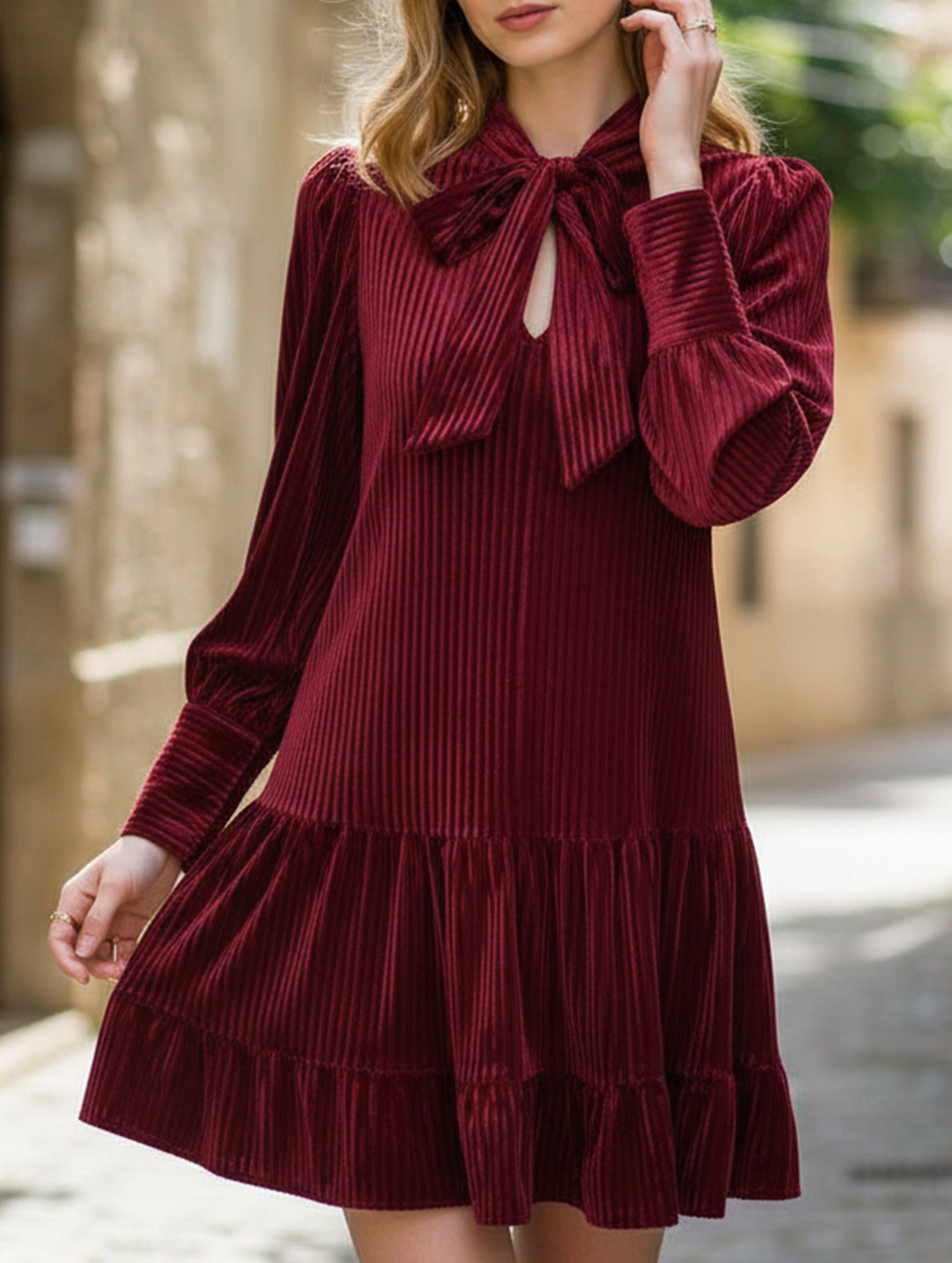 Relax Form Retro hot sale velvet short dress